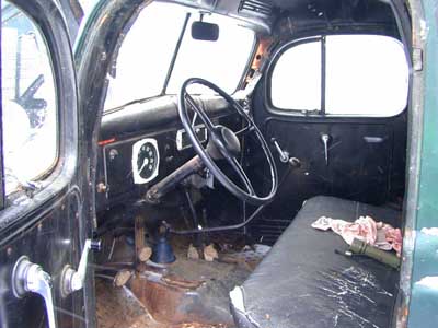 '65 Dodge WM300 Power Wagon passenger compartment, left side.